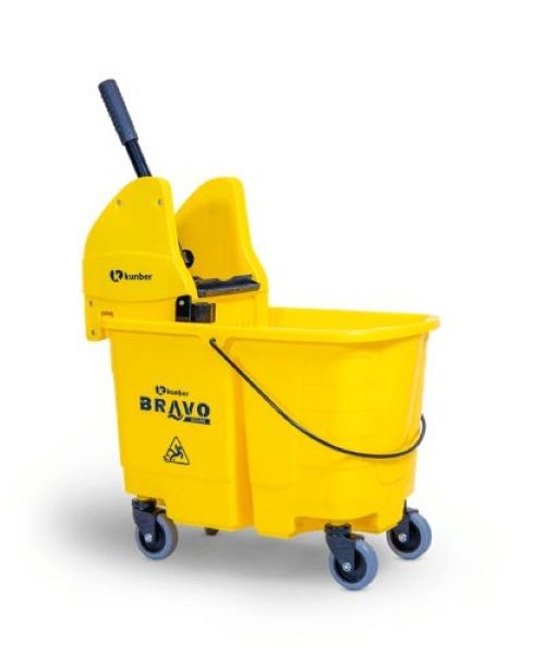 BALDE BRAVO 2 ÁGUAS 30L COM RODAS AMARELO REF. 11141